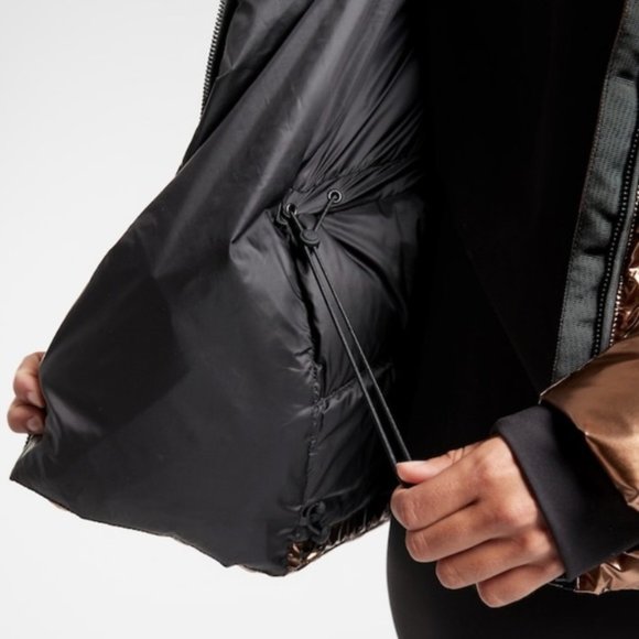 Athleta Down Jacket in Metallic Bronze - XL - Picture 4 of 6
